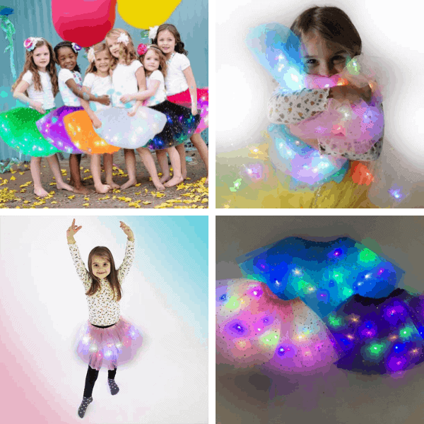Spódniczka Tutu z wielokolorowymi światełkami LED