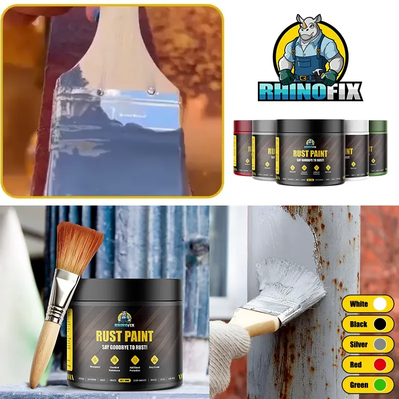 RHINOFIX MetalGuard – farba do pokrywania rdzy i ochrony przed korozją, 500 ml (różne kolory)
