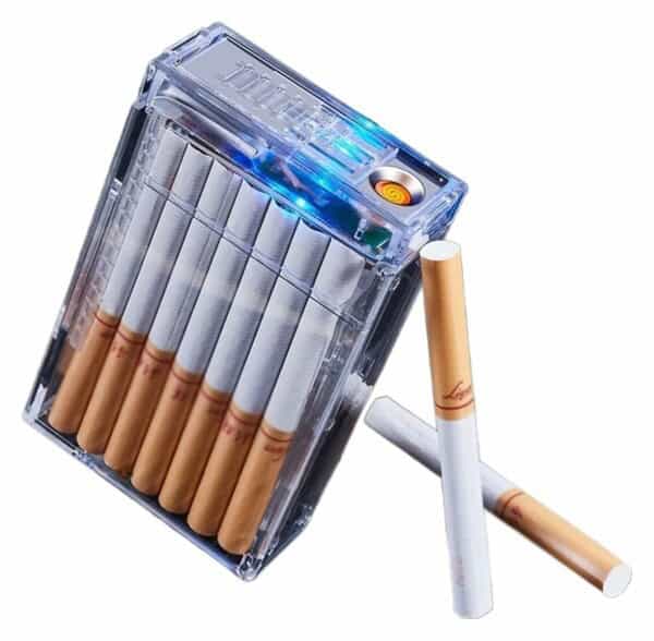 AKRYLOWA PAPIEROŚNICA Z ZAPALNICZKĄ ELEKTRYCZNĄ LIGHTCASE™ - obrazek 5