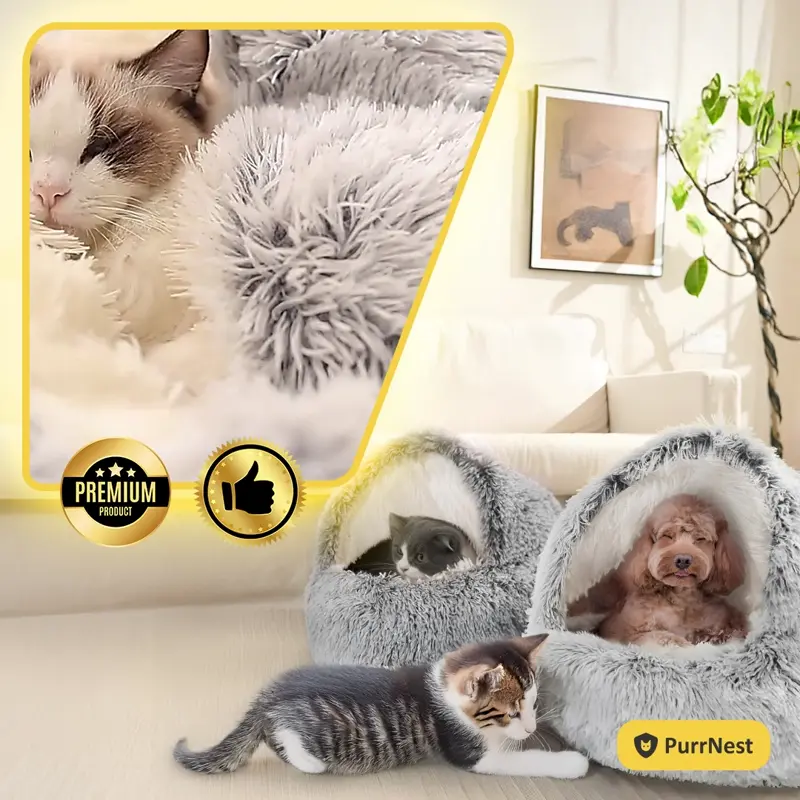 PurrNest – Łóżko Antystresowe dla Zwierząt
