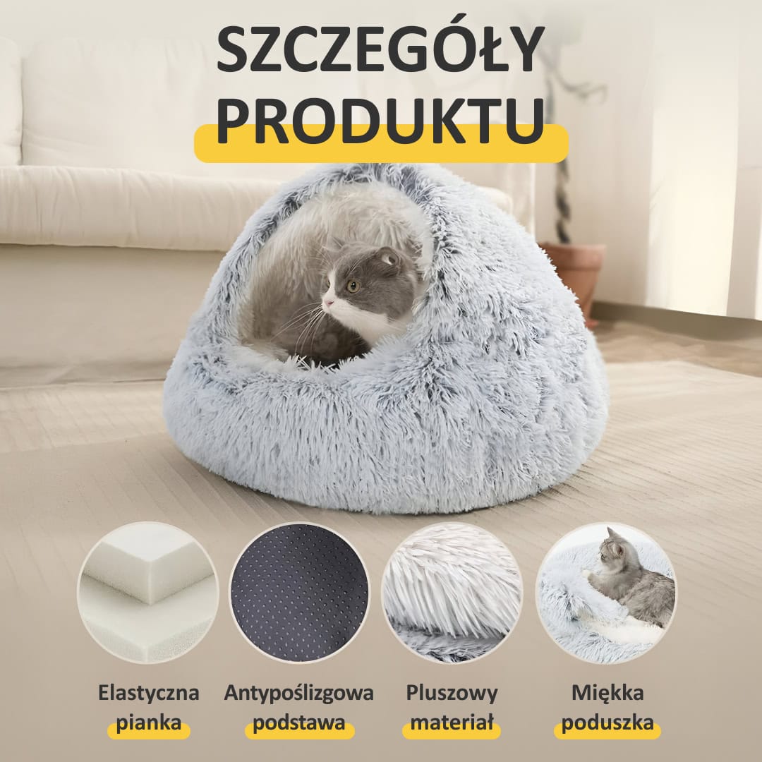 PurrNest – Łóżko Antystresowe dla Zwierząt - obrazek 3