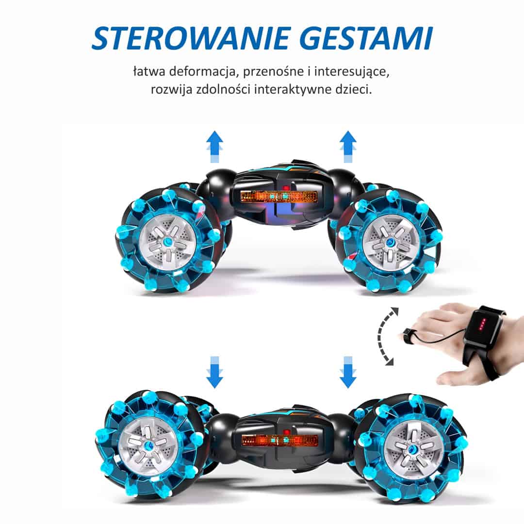 Tekix™ - Samochód akrobatyczny RC z kontrolą gestów - obrazek 3
