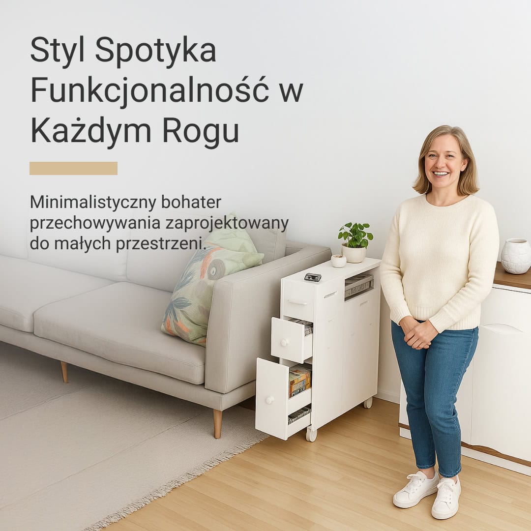 CornerEase™ - Wąska Szafka Łazienkowa do Narożnika - obrazek 2