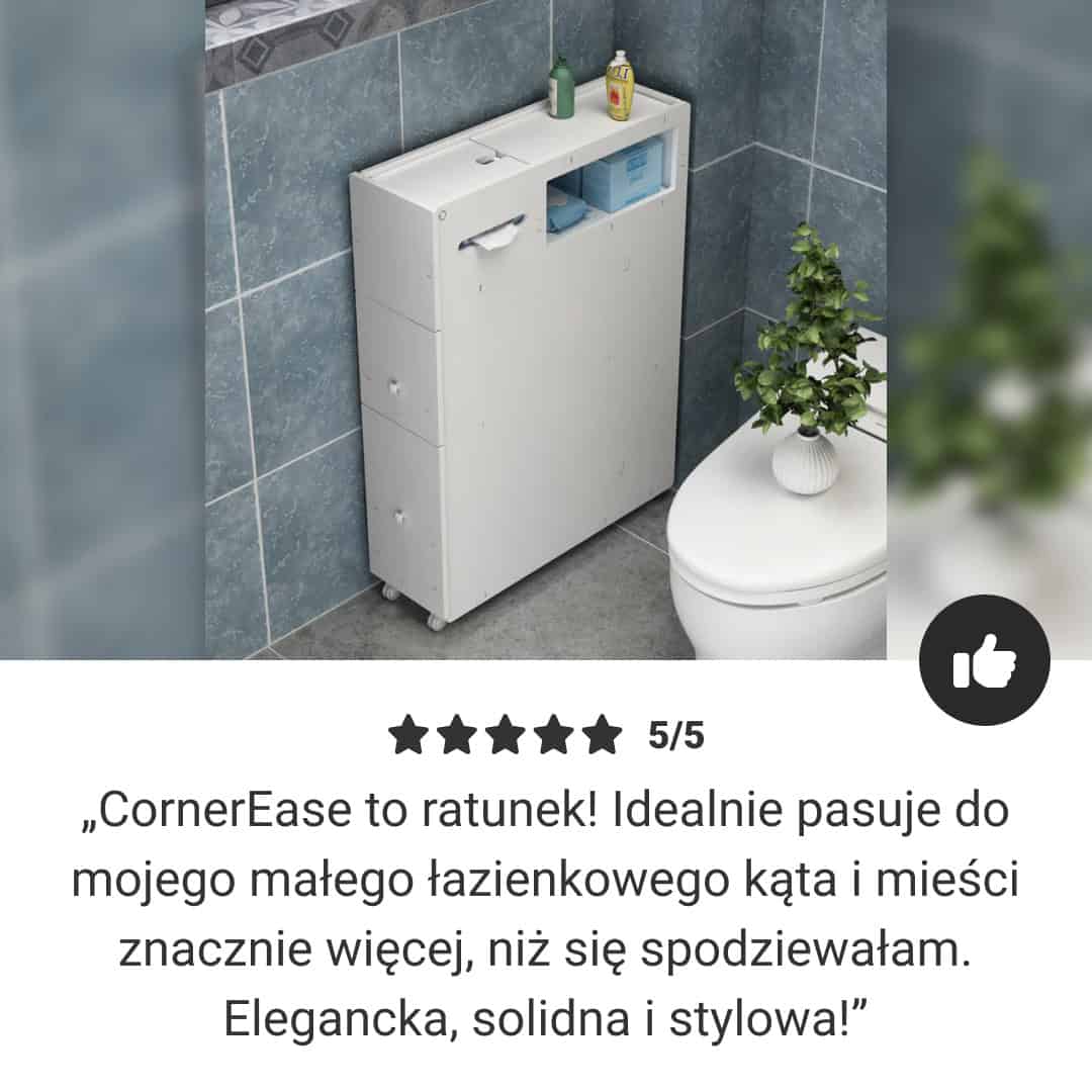 CornerEase™ - Wąska Szafka Łazienkowa do Narożnika - obrazek 7