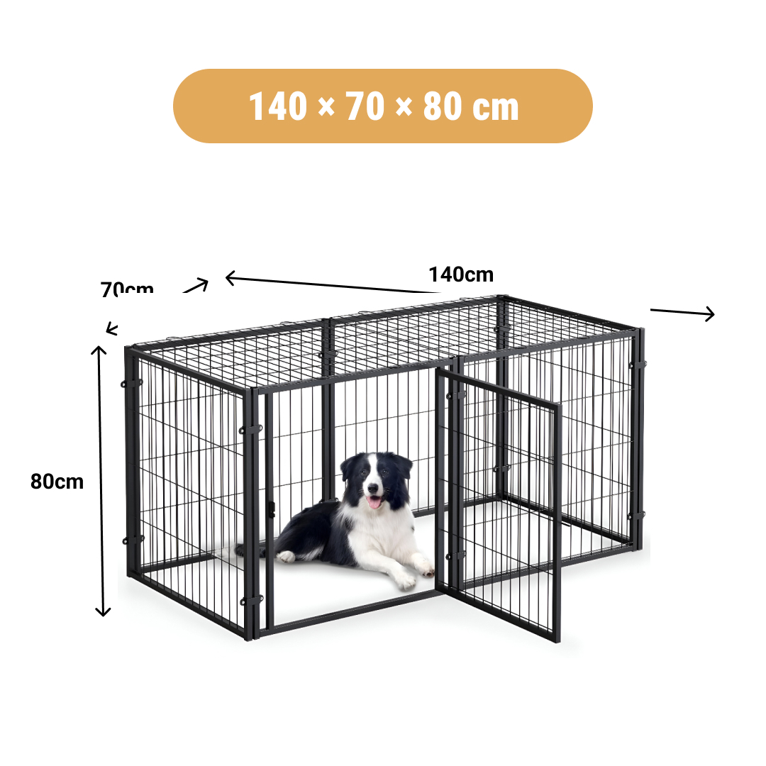 Pawz™ - Wielofunkcyjny składany kojec dla psa z drzwiczkami i zdejmowanym dachem - obrazek 5