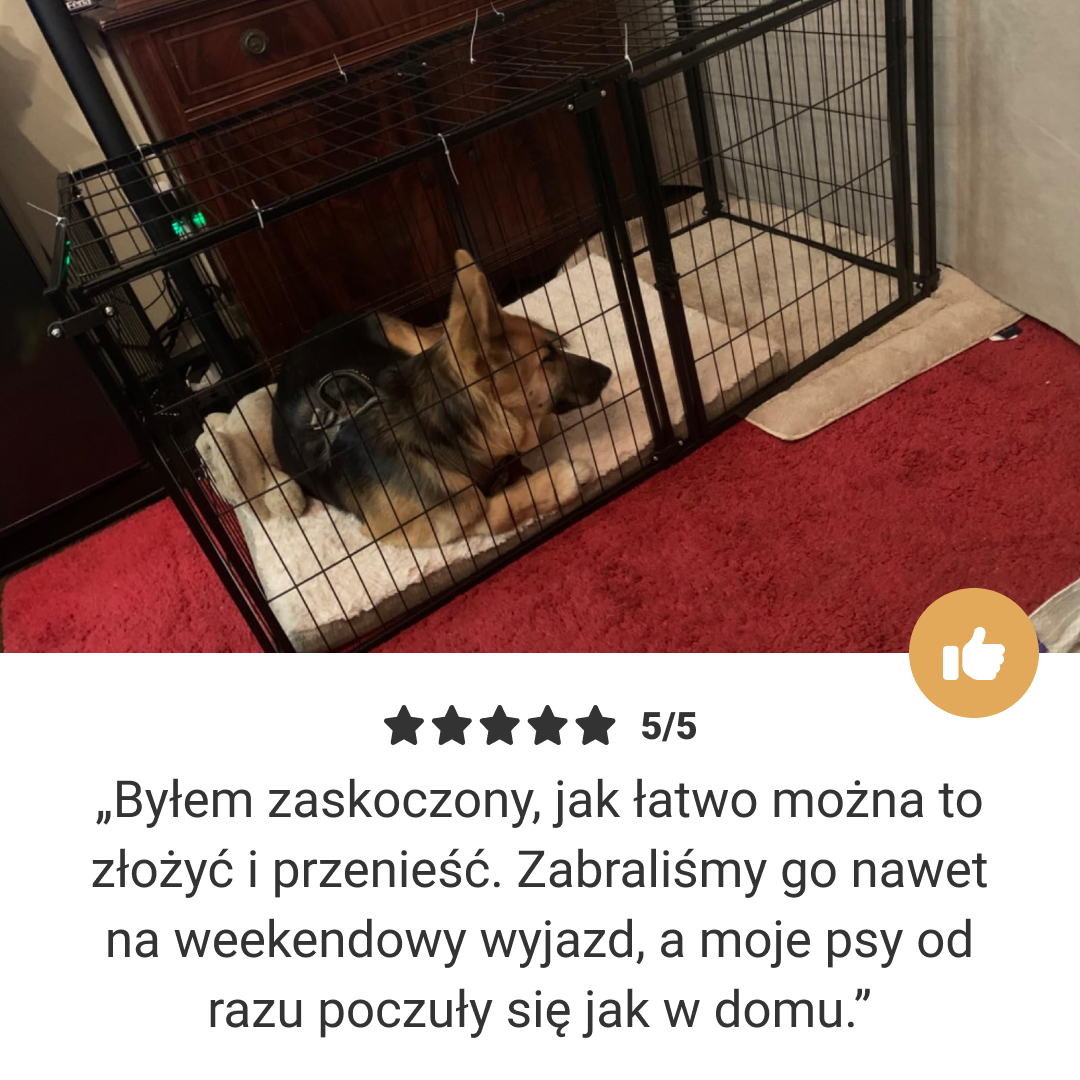 Pawz™ - Wielofunkcyjny składany kojec dla psa z drzwiczkami i zdejmowanym dachem - obrazek 6