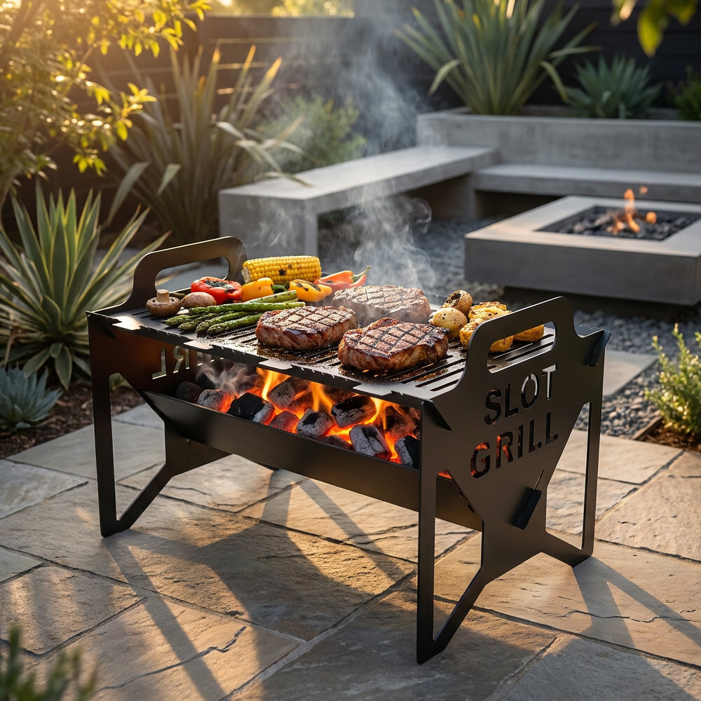 Grillix™ - Składany przenośny grill stalowy